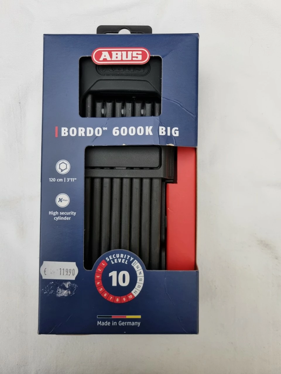 ABUS Faltschloss BORDO 6000K BIG 6000/120 BK SH 3 ABUS Faltschloss BORDO 6000K BIG 6000/120 BK SH