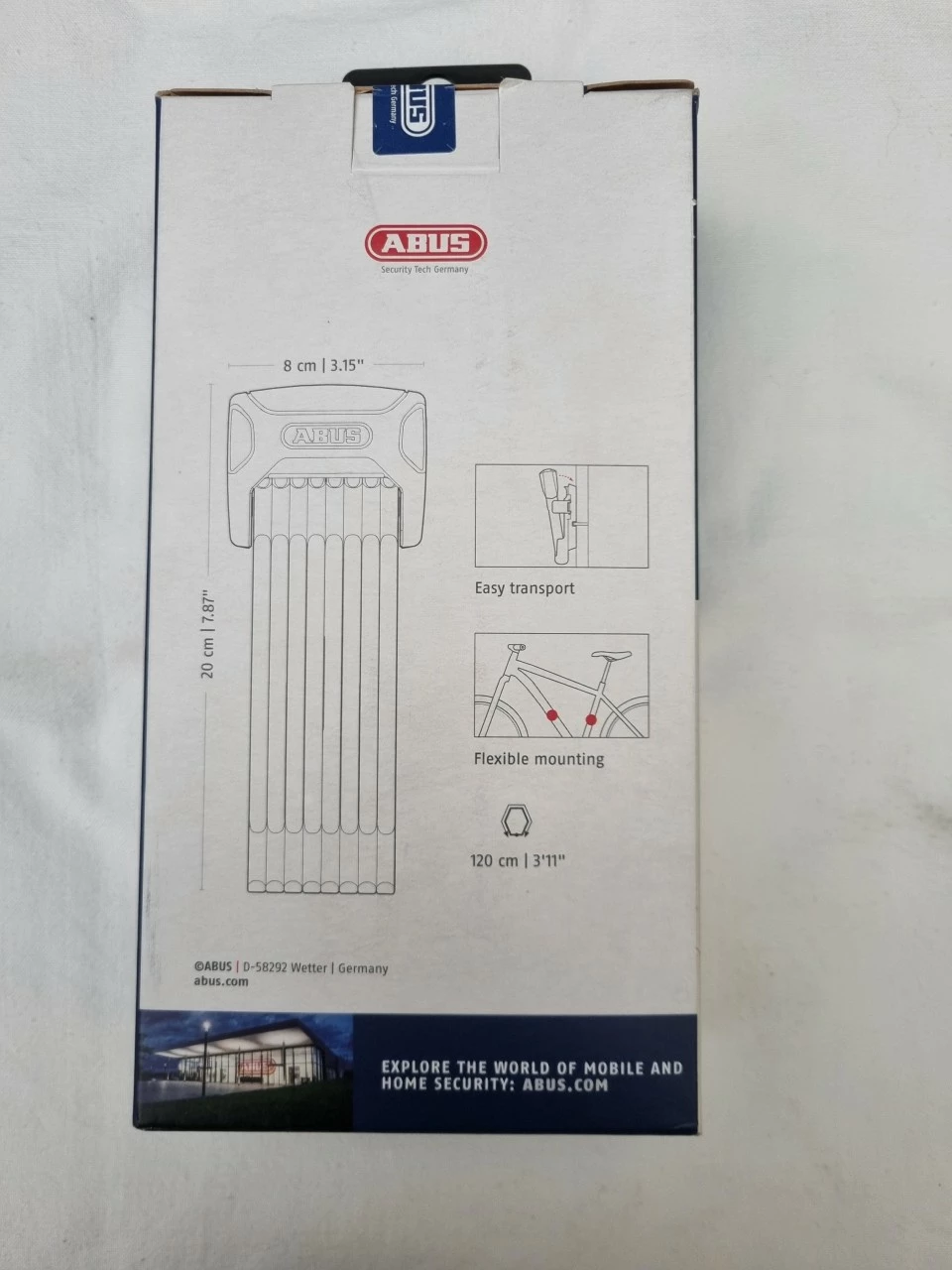 ABUS Faltschloss BORDO 6000K BIG 6000/120 BK SH 4 ABUS Faltschloss BORDO 6000K BIG 6000/120 BK SH – Bild 2