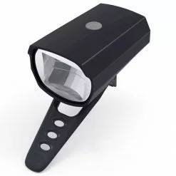 Litecco Batteriefrontleuchte Highlux Akku Schwarz 50 LUX Fahrradbeleuchtung