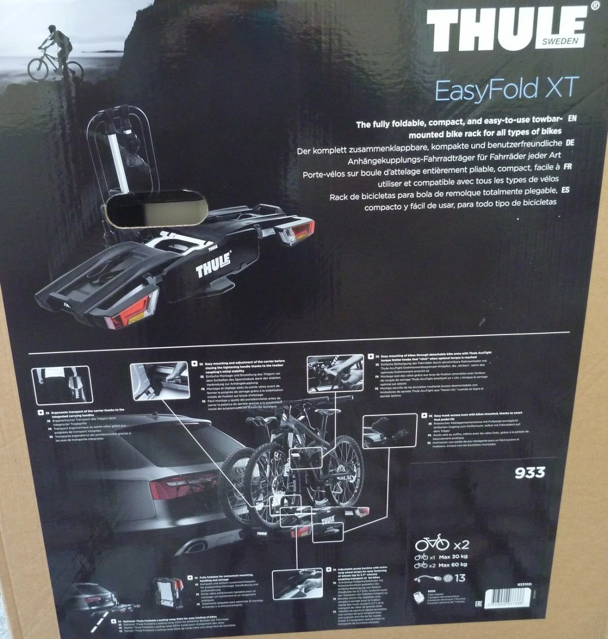 Thule Heckträger Easy Fold XT 2 933 F 2 Fahrräder 4 Thule Heckträger Easy Fold XT 2 933 F 2 Fahrräder – Bild 2